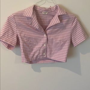 Brandy Melville Plaid Collared Shirt